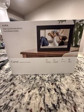 NEW Aura Carver 10.1” WiFi Digital Picture Frame – Charcoal – Sealed
